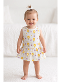 BACK BUTTON FROCK | YELLOW DAISY