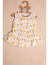 BACK BUTTON FROCK | YELLOW DAISY