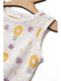 BACK BUTTON FROCK | YELLOW DAISY