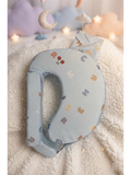 BACK SUPPORT FEEDING PILLOW | SKY BLUE ALPHABATE