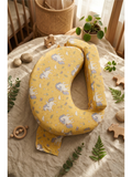 BACK SUPPORT FEEDING PILLOW | YELLOW UNICORN