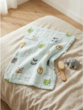 MUSLIN BATH TOWEL | BLUE PANDA