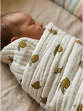 MUSLIN BATH TOWEL | GREEN LEMON