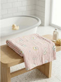 MUSLIN BATH TOWEL | PINK ELEPHANT