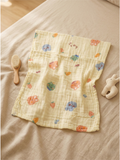 MUSLIN BATH TOWEL | YELLOW TEDDY