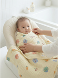 MUSLIN BATH TOWEL | YELLOW TEDDY