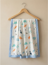 MUSLIN BLANKET | DINO BLUE