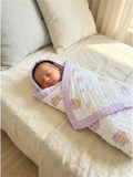 MUSLIN BLANKET | PURPLE TEDDY