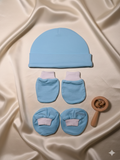 New born baby Cap Mittens & Booties Set