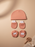 New born baby Cap Mittens & Booties Set