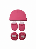 New born baby Cap Mittens & Booties Set