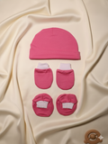 New born baby Cap Mittens & Booties Set