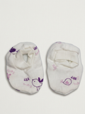 CAP MITTEN & BOOTIE SET | PURPLE BIRD