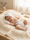 CAP MITTEN & BOOTIE SET | PURPLE BIRD