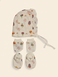 CAP MITTEN & BOOTIE SET | WAFFLE CONE