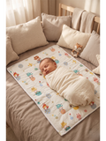 DIAPER CHANGING MAT | WHITE ANIMALS