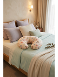 FEEDING PILLOW | LIGHT PEACH TEDDY