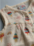 FRONT OPEN FROCK | WAFFLE CONE