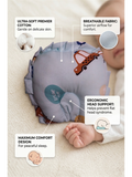 HEAD SHAPE PILLOW | BLUE CAR