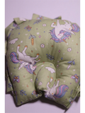 HEAD SHAPE PILLOW | GREEN UNICORN
