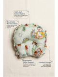 HEAD SHAPE PILLOW | LIGHT GREEN TEDDY
