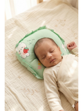 HEAD SHAPE PILLOW | LIGHT GREEN TEDDY STRAWBERRY