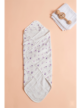 HOODED TOWEL | PURPLE BIRD