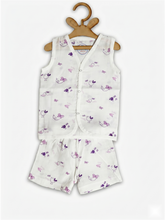 MUSLIN CO-ORD SET | PURPLE BIRD