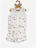 MUSLIN CO-ORD SET | PURPLE BIRD