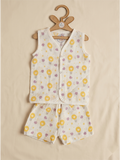 MUSLIN CO-ORD SET | YELLOW DAISY