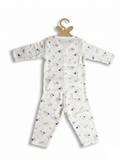 MUSLIN NIGHT SUIT | PURPLE BIRD