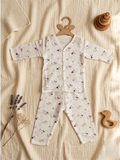 MUSLIN NIGHT SUIT | PURPLE BIRD