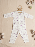 MUSLIN NIGHT SUIT | PURPLE BIRD