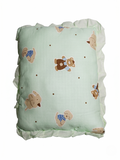 MUSLIN SOFT PILLOW | PESTAL GREEN TEDDY