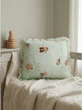 MUSLIN SOFT PILLOW | PESTAL GREEN TEDDY