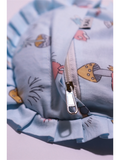COTTON RAI PILLOW | BLUE MASHROOM & RABIT