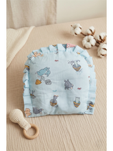 COTTON RAI PILLOW | BLUE MASHROOM & RABIT