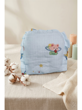 MUSLIN RAI PILLOW | BLUE TEDDY