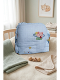 MUSLIN RAI PILLOW | BLUE TEDDY
