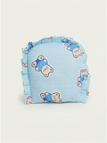 MUSLIN RAI PILLOW | LIGHT BLUE TEDDY