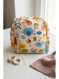 COTTON RAI PILLOW | ORANGE ANIMALS