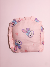 MUSLIN RAI PILLOW | PINK PURPLE BUNNY