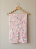 MUSLIN BATH TOWEL | PINK BUNNY