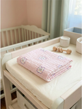MUSLIN BATH TOWEL | PINK BUNNY