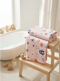 MUSLIN BATH TOWEL | PINK FLOWERS
