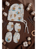 CAP MITTENS BOOTIE SET | CLOUDY BEAR