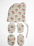CAP MITTEN & BOOTIE SET | CHEERY