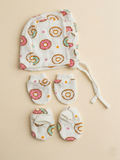 CAP MITTEN & BOOTIE SET | DONUT