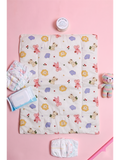 DIAPER CHANGING MAT | SET WHITE PINK TEDDY