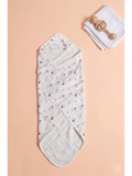 HOODED TOWEL | PURPLE BIRD